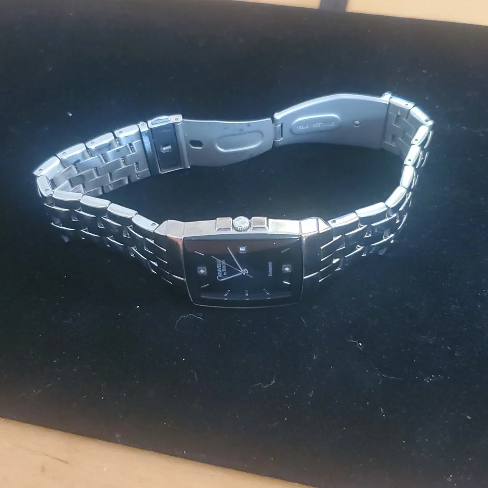 Men’s Black Dial Stainless Steel Bracelet Watch